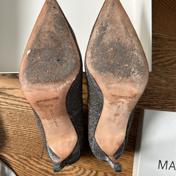 Manolo Blahnik Picturn grey/multi fabric *Authentic* - Picture 6 of 6